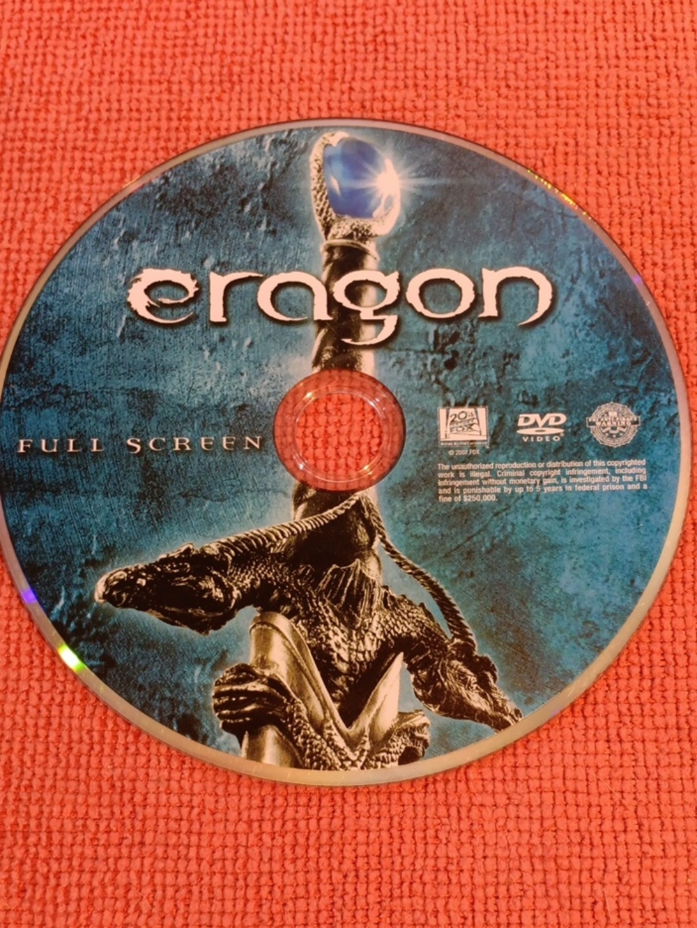 2/$8 Eragon Full Screen DVD *NO CASE*